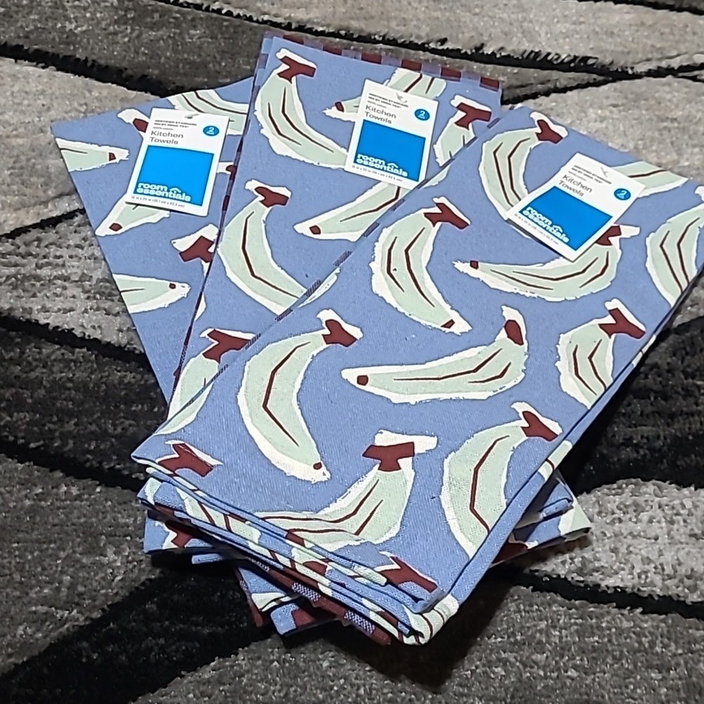 BANANAS 🍌 & PLAID 3- 2 PACKS KITCHEN TOWELS TARGET 2021